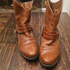 Franco Sarto Western Boots 7.5 Leather Excelllent